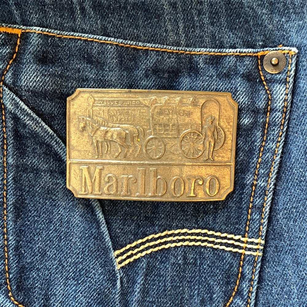 MARLBORO Vintage Brass Belt Buckle
